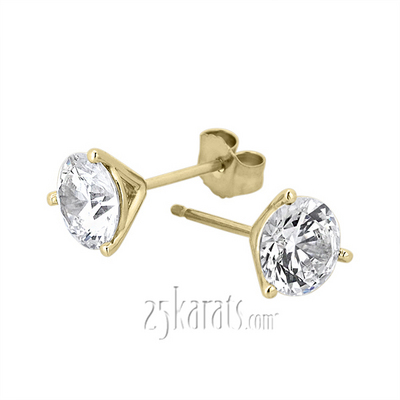 Round Moissanite Martini Setting Earrings(0.66ct. tw.) thumbnail 2