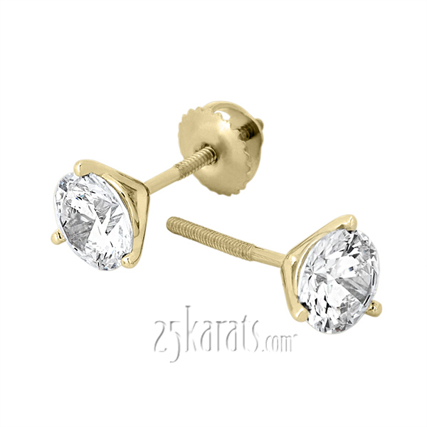 Round Moissanite Martini Setting Earrings(1.33ct. tw.) - view 4