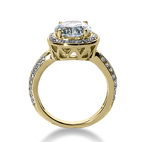 14K white gold Halo Style Pave Set Diamond Engagement Ring (0.43 ct. tw.) - alternate view 4