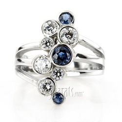 Fancy Diamond And Sapphire Ring (1.25 ct.tw.)