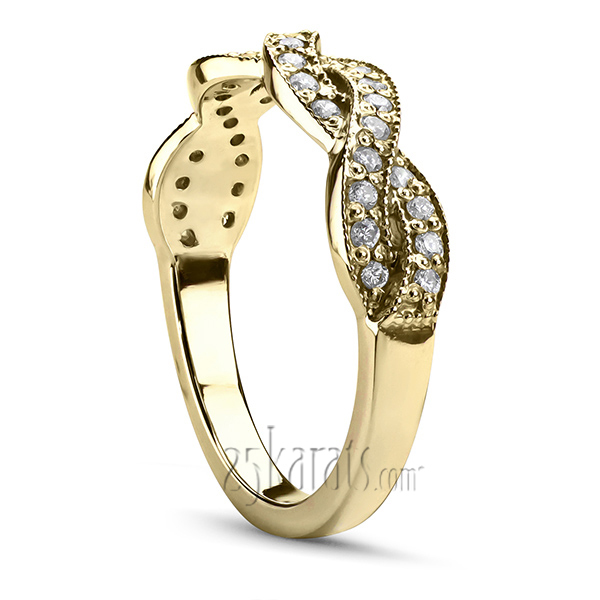 14K white gold Infinity Twist Diamond Anniversary Band (1/2 ct. tw.) - alternate view 3