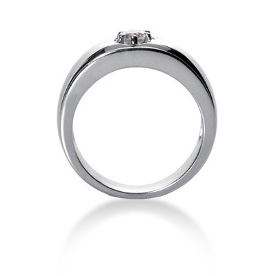 14K white gold 0.50 ct. Solitaire Diamond Men Ring - alternate view 2