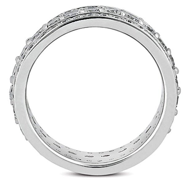 2.01 ct. Round Cut Channel Set Fancy Diamond Eternity Wedding Band - view 3