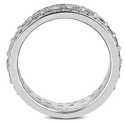 2.01 ct. Round Cut Channel Set Fancy Diamond Eternity Wedding Band thumbnail 3
