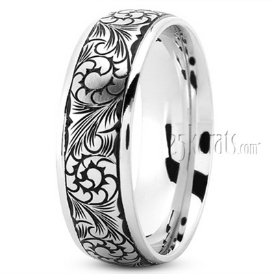 Attractive Floral Wedding Band
