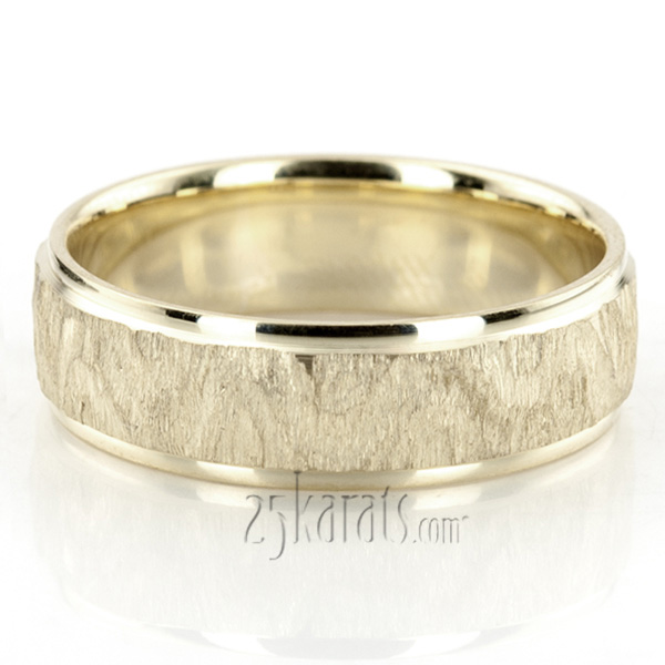 Classic Basic Carved Wedding Band 