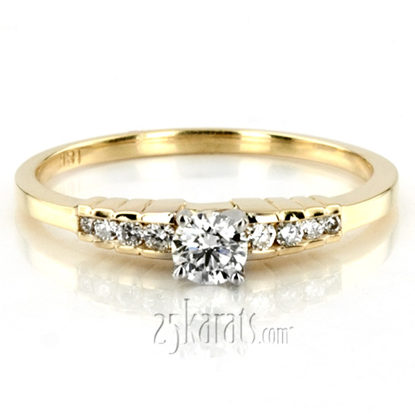 18K white gold Exquisite Diamond Engagement Ring (0.11 ct. tw.) - alternate view 29