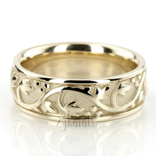 Floral Antique Handmade Wedding Ring 