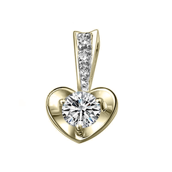 Classic Heart Diamond Pendant (0.19ct. tw.) thumbnail 2