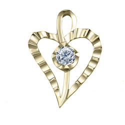 Solitaire Diamond Heart Pendant (0.10ct.) thumbnail 2