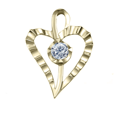 Solitaire Diamond Heart Pendant (0.10ct.) - view 2 of 2