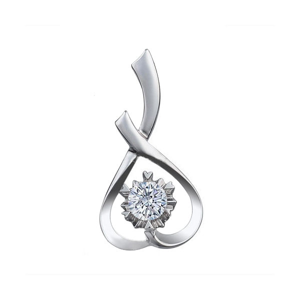 Signature Heart Solitaire Pendant (0.30ct) - view 1