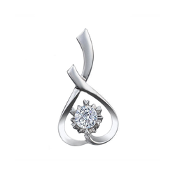 Signature Heart Solitaire Pendant (0.30ct) thumbnail 1