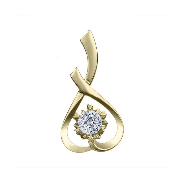 Signature Heart Solitaire Pendant (0.30ct) - view 2