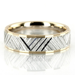 Extravagant Diamond Carved Wedding Band 