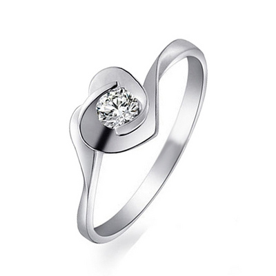 Floral Heart Design Promise Ring (0.25ct. tw.)