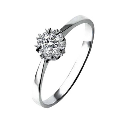 Cluster Center Promise Ring (0.18ct.tw)