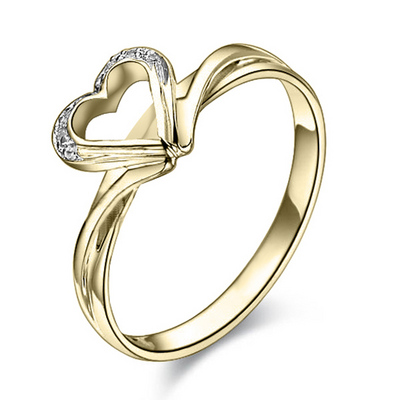 Fancy Heart Shaped Diamond Promise Ring (0.06ct. tw.)