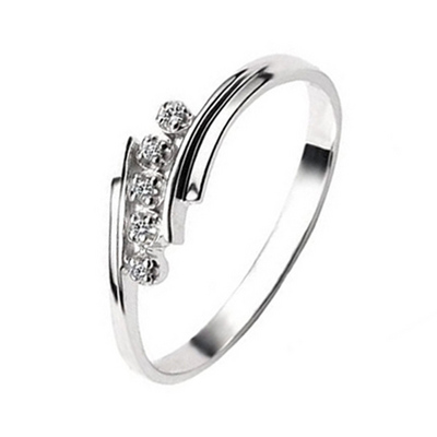 By Pass Fancy Shank Diamond Promise Ring (0.04 ct. t.w.)