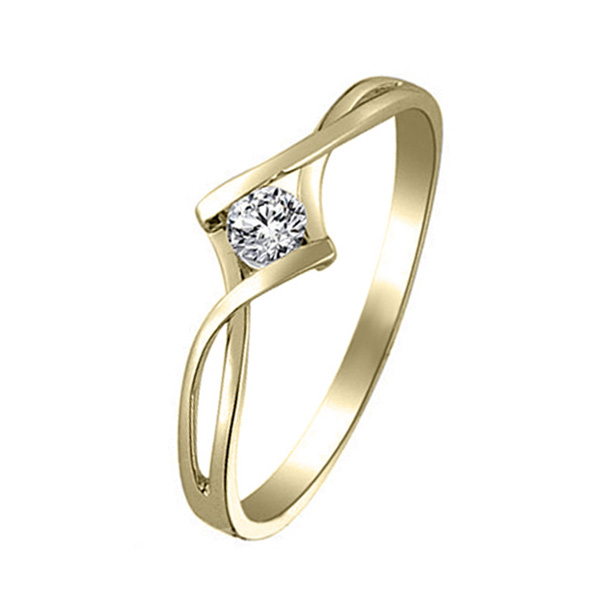 Tension Set Elegant Solitaire Promise Ring (0.15ct. tw.)