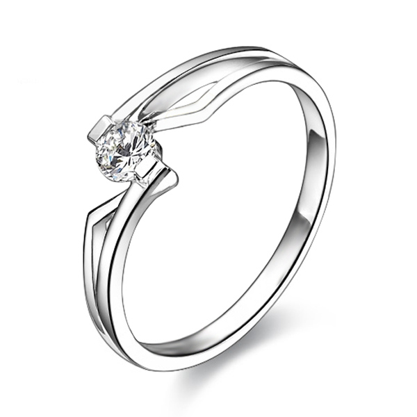 Tension Set Elegant Solitaire Promise Ring (0.08ct. tw.)