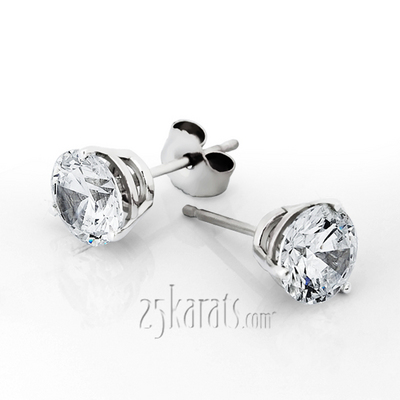 Three Prong Basket Setting H-SI2 Perfect Pair of Diamond Stud Earrings (1.25 ct. tw.) - view 1 of 2