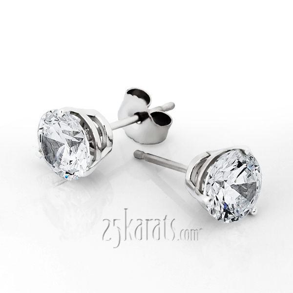 14K gold Three Prong Basket Setting GH-SI1 Perfect Pair of Diamond Stud Earrings (0.33 ct. tw.) - main view