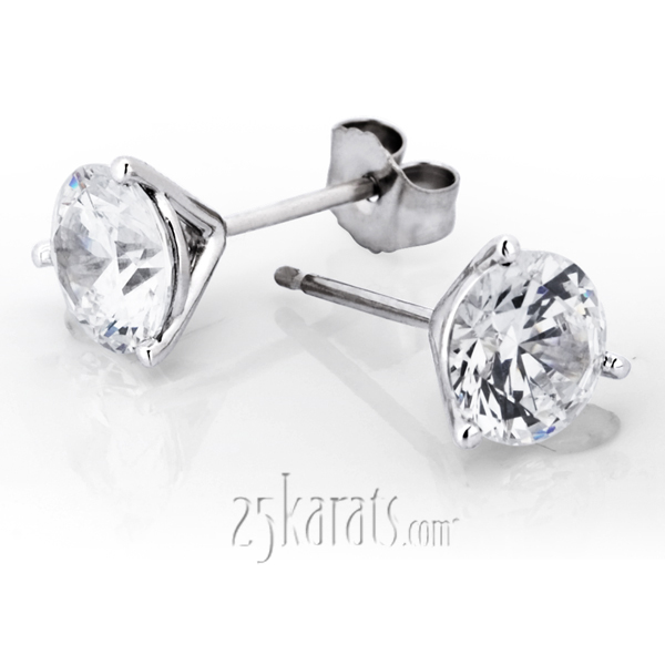 Martini Setting H-SI2 Perfect Pair of Diamond Stud Earrings (0.75 ct. tw.)