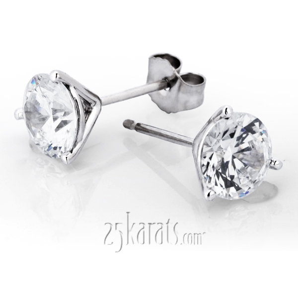 14K gold Martini Setting G-VS2 Perfect Pair of Diamond Stud Earrings (0.75 ct. tw.) - main view