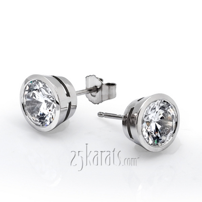 Bezel Setting I-SI3 Perfect Pair of Diamond Stud Earrings (0.50 ct. tw.)