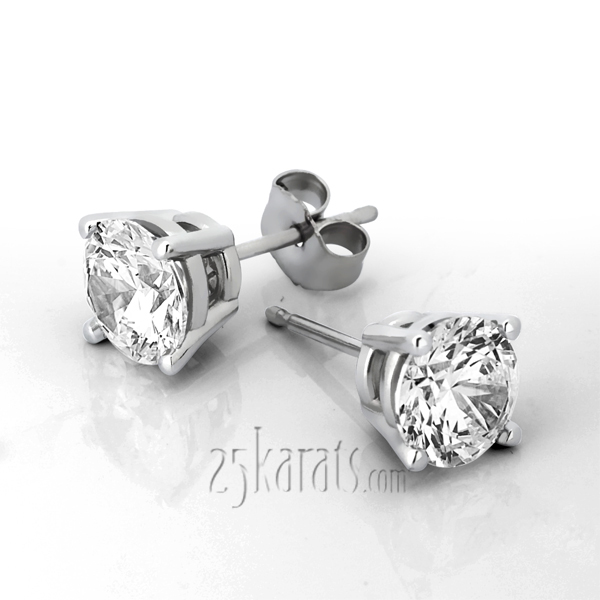 Perfect Pair Diamond Stud Earrings 4 Prong Basket Setting I-SI3 diamonds (1.00 ct. tw.)