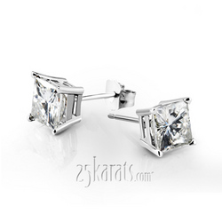 Perfect Pair Diamond Stud Earrings Princess Cut H SI2 diamonds (0.33 ct. tw.) thumbnail 1