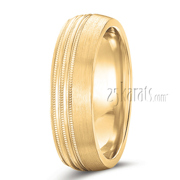 Triple Milgrain Wedding Ring - main view
