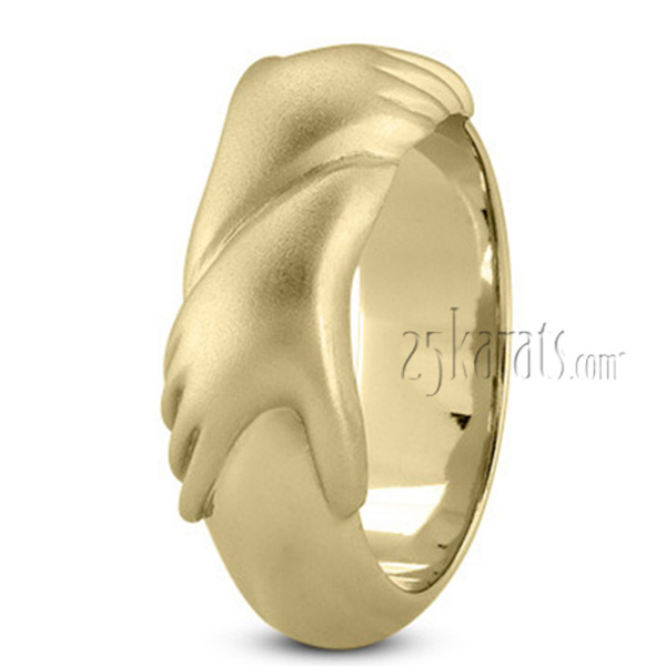 Elegant Hands Wedding Band 