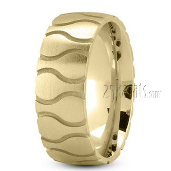 Wave Cut Fancy Wedding Band