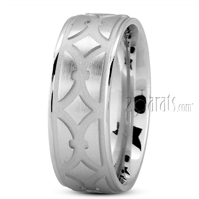 Symmetrical Design Fancy Wedding Band