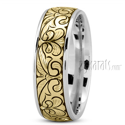 Artisan Floral Wedding Band - main view thumbnail