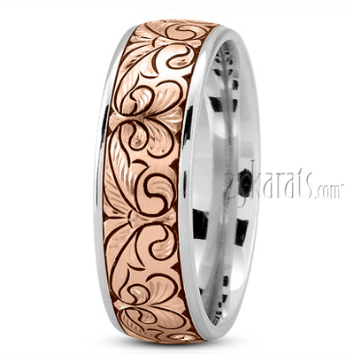 Artisan Floral Wedding Band - view 6