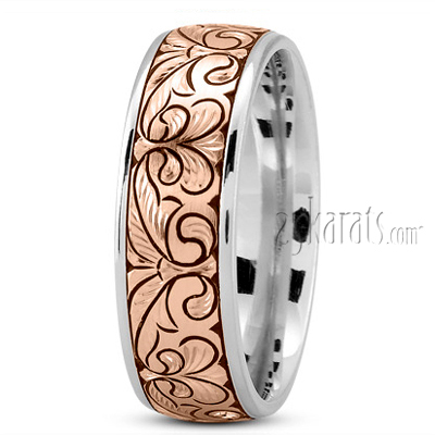Artisan Floral Wedding Band - view 6 thumbnail