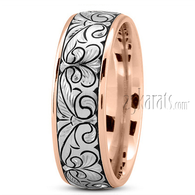 Artisan Floral Wedding Band - view 7 thumbnail