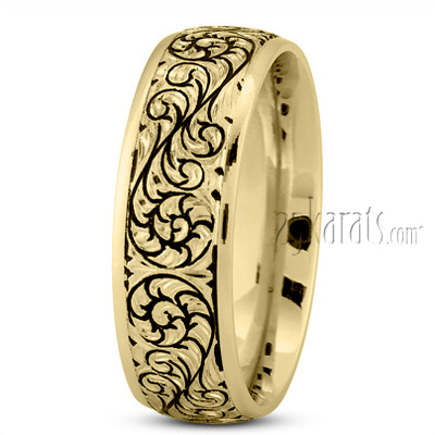 Spiral Pattern Fancy Wedding Ring - view 3 thumbnail