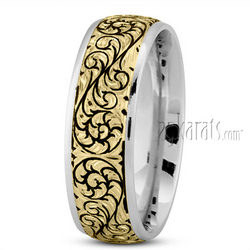 Spiral Pattern Fancy Wedding Ring thumbnail 4