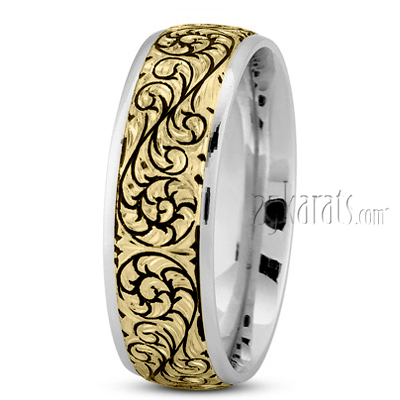 Spiral Pattern Fancy Wedding Ring - view 4 thumbnail