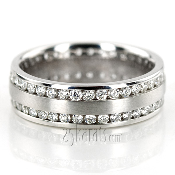 Channel-set Diamond Wedding Ring