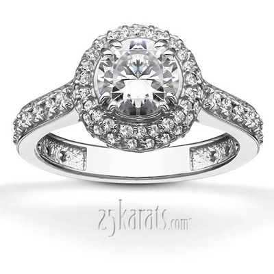 Pave Set Antique Style Diamond Engagement Ring (5/8 ct. t.w.)