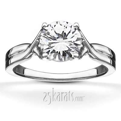 Infinity Design Solitaire Engagement Ring