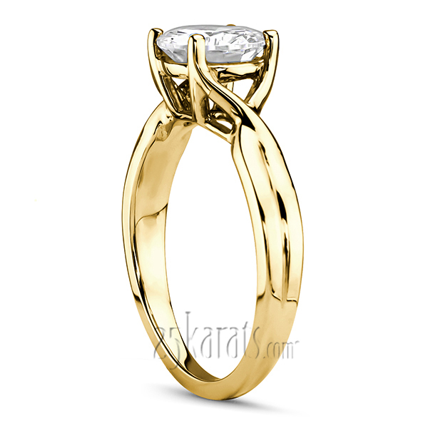 14K white gold Infinity Design Solitaire Engagement Ring - alternate view 3