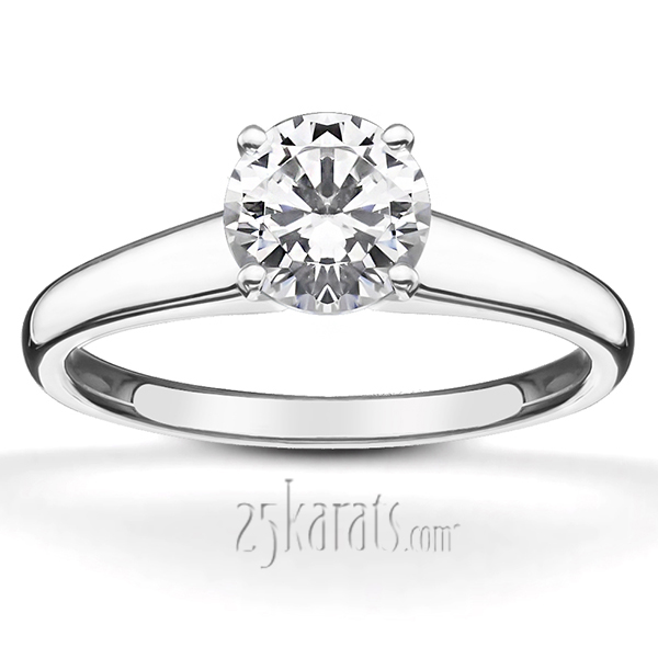 Stylish Solitaire With French Curve Cathedrals