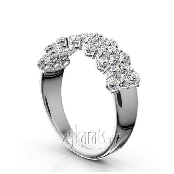 14K white gold Fancy Diamond Wedding and Anniversary Ring (1 1/6 ct. tw.) - alternate view 5