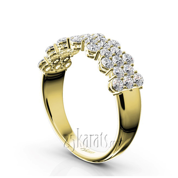 14K white gold Fancy Diamond Wedding and Anniversary Ring (1 1/6 ct. tw.) - alternate view 2